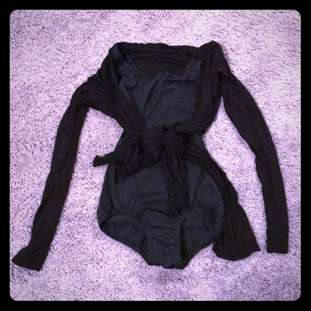 Leotard size small with attached cover up